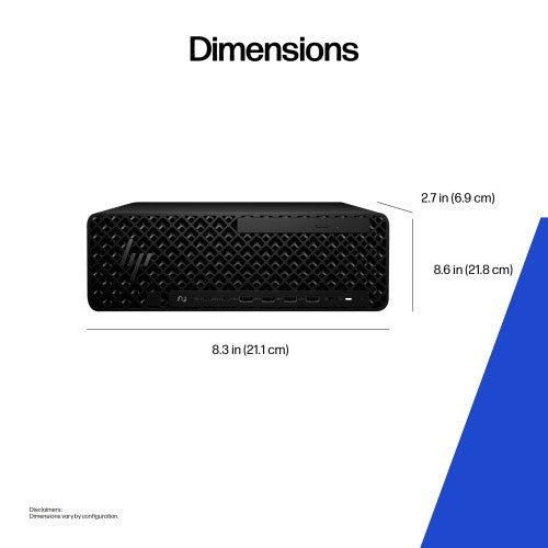 HP Z2 SFF G1i Wolf Pro Security Edition Intel Core Ultra 7 265K 32 GB DDR5-SDRAM 1 TB SSD NVIDIA RTX A1000 Windows 11 Pro Workstation AI Workstation, AI PC Black