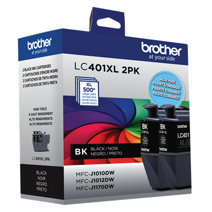 Brother LC401XL2PKS ink cartridge 1 pc(s) Original High (XL) Yield Black