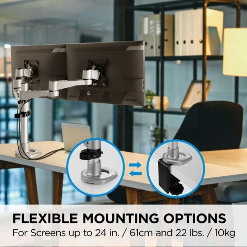 Viewsonic LCD-DMA-001 monitor mount / stand 24" Desk Black, Stainless steel