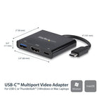 StarTech.com CDP2HDUACP laptop dock/port replicator Wired USB 3.2 Gen 1 (3.1 Gen 1) Type-C Black