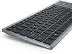 DELL KB740 keyboard Office RF Wireless + Bluetooth QWERTY English Gray, Black