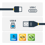 StarTech.com USB315CB2M USB cable USB 3.2 Gen 1 (3.1 Gen 1) 78.7" (2 m) USB C USB B Black