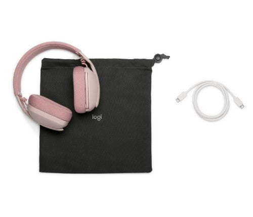 Logitech 981-001258 headphones/headset Wireless Head-band Calls/Music Bluetooth Rose