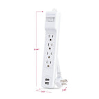 CyberPower P406U surge protector White 4 AC outlet(s) 125 V 70.9" (1.8 m)