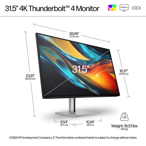 HP Series 7 Pro 31.5 inch 4K Thunderbolt 4 Monitor - 732pk
