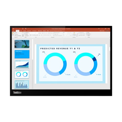 Lenovo ThinkVision M14d LED display 14" 2240 x 1400 pixels 2.2K Black