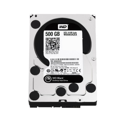 Western Digital Black internal hard drive 500 GB 7200 RPM 64 MB 3.5" Serial ATA III
