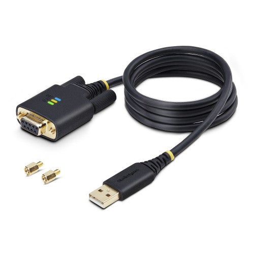 StarTech.com 1P3FFCNB-USB-SERIAL serial cable Black 39.4" (1 m) USB Type-A DB-9