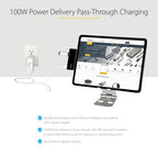 StarTech.com DKT30ICHPD laptop dock/port replicator Wired USB 3.2 Gen 1 (3.1 Gen 1) Type-C Black, Silver