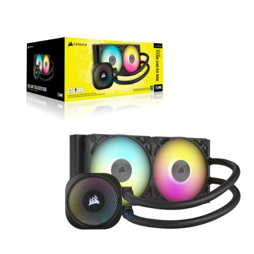 Corsair iCUE LINK TITAN RX RGB Processor All-in-one liquid cooler 4.72" (12 cm) Black 1 pc(s)
