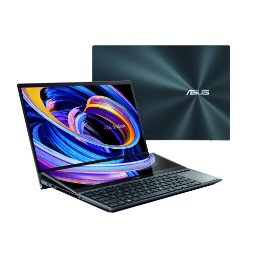 ASUS Zenbook Pro Duo 15 OLED UX582LR-XS74T laptop Intel® Core™ i7 i7-10870H 15.6" Touchscreen 4K Ultra HD 16 GB DDR4-SDRAM 1 TB SSD NVIDIA GeForce RTX 3070 Wi-Fi 6 (802.11ax) Windows 10 Pro Blue