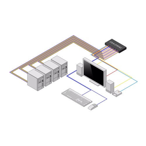 StarTech.com CK4-D104C KVM switch Black