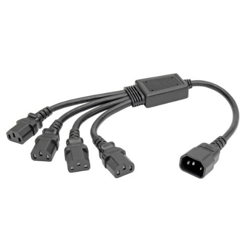 Tripp Lite P004-18N-4XC13 power cable Black 18.1" (0.46 m) C13 coupler C14 coupler