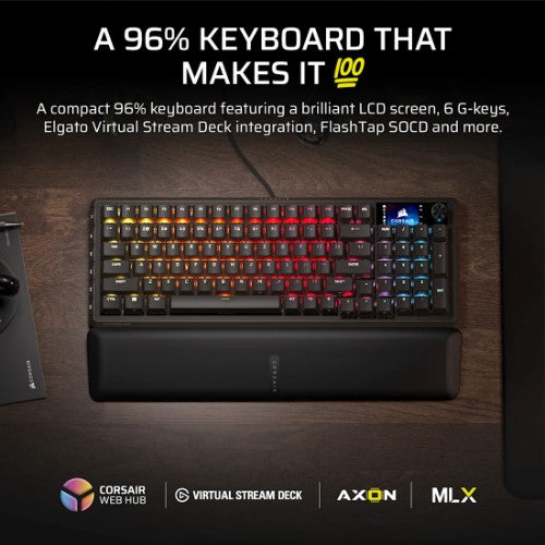 Corsair VANGUARD 96 keyboard Home USB QWERTY English Black