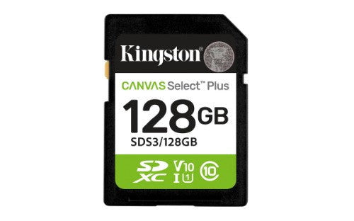 Kingston Technology Canvas Select Plus Gen3 128 GB SD UHS-I Class 10