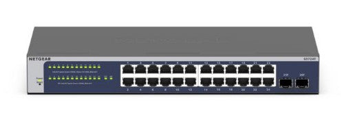 NETGEAR GS724T-600NAS network switch Managed L2+/L3 Gigabit Ethernet (10/100/1000) 1U Blue, Gray