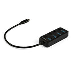 StarTech.com HB30C4AIB interface hub USB 3.2 Gen 1 (3.1 Gen 1) Type-C 5000 Mbit/s Black