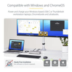 StarTech.com 155NA-USB4-DOCK laptop dock/port replicator Wired Silver