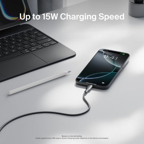 Belkin CAB021FQ1MBK USB cable 39.4" (1 m) USB A USB C Black