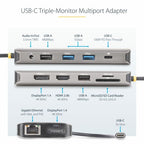 StarTech.com 154B-USBC-MULTIPORT laptop dock/port replicator Wired USB 3.2 Gen 1 (3.1 Gen 1) Type-C Gray