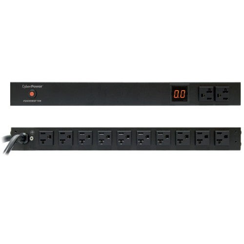 CyberPower PDU20M2F10R power distribution unit (PDU) 12 AC outlet(s) 1U Black