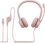Logitech 981-001280 headphones/headset Wired Head-band Office/Call center USB Type-A Rose