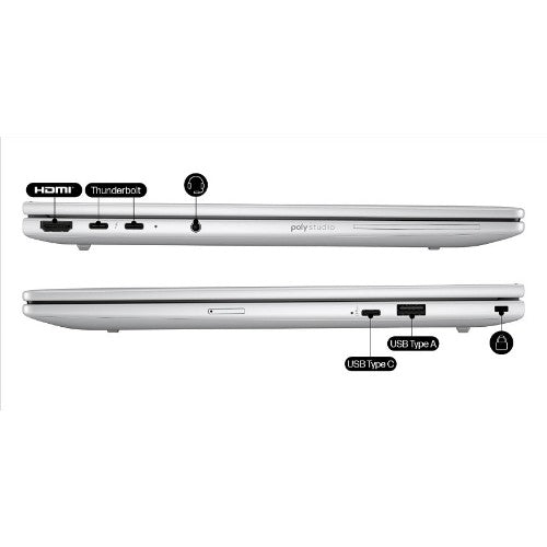 HP EliteBook 8 G1i AI PC Wolf Pro Security Edition Intel Core Ultra 5 235U Laptop 14" WUXGA 16 GB DDR5-SDRAM 512 GB SSD Wi-Fi 7 (802.11be) Windows 11 Pro Silver