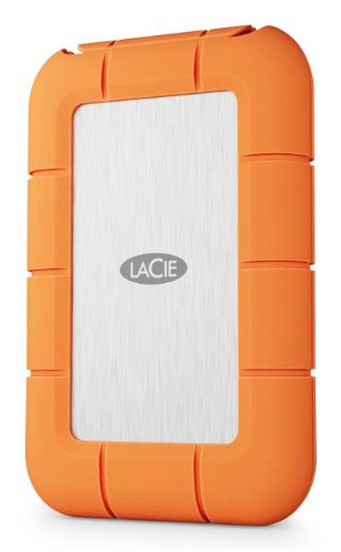 LaCie STND4000400 external solid state drive Thunderbolt technology 4 TB USB Type-C USB4 Gen 3x2 Orange, Stainless steel