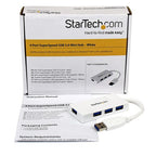 StarTech.com ST4300MINU3W interface hub USB 3.2 Gen 1 (3.1 Gen 1) Type-A 5000 Mbit/s White