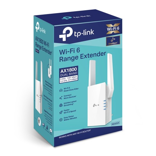 TP-Link RE605X network extender Network repeater White 10, 100, 1000 Mbit/s