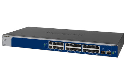 NETGEAR XS724EM Managed L2 10G Ethernet (100/1000/10000) 1U Gray, Blue