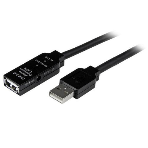 StarTech.com USB2AAEXT15M USB cable USB 2.0 590.6" (15 m) USB A Black