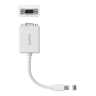 Belkin F2CD049B cable gender changer Apple mini-DisplayPort 15 pin HD D-Sub (HD-15) White