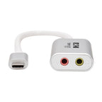 Tripp Lite U437-002 mobile phone cable Silver 7.87" (0.2 m) USB Type-C 2x 3.5mm