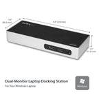 StarTech.com DK30ADD laptop dock/port replicator Wired USB 3.2 Gen 1 (3.1 Gen 1) Type-B Black, Silver