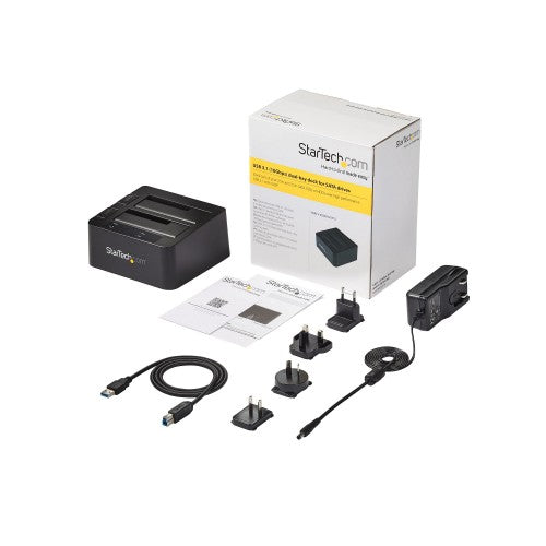 StarTech.com SDOCK2U313 storage drive docking station USB 3.2 Gen 2 (3.1 Gen 2) Type micro-B Black