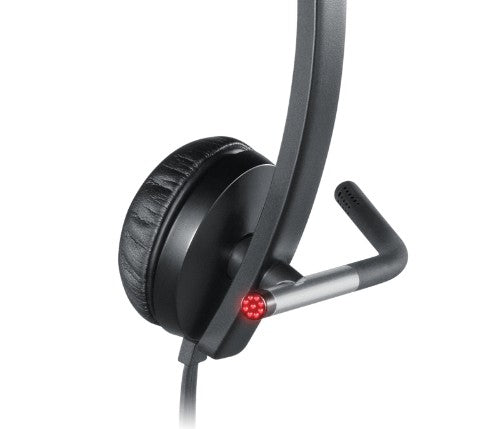 Logitech 981-000513 headphones/headset Wired Head-band Office/Call center USB Type-A Black, Silver