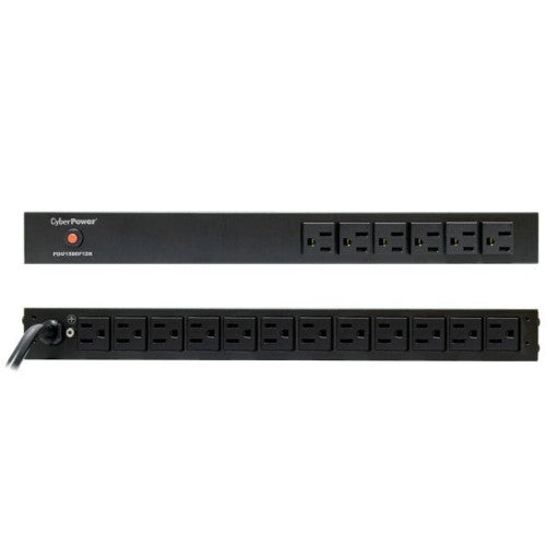 CyberPower PDU15B6F12R power distribution unit (PDU) 18 AC outlet(s) 1U Black