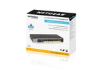NETGEAR 8-PORT GIGABIT ETHERNET POE+ UNMANAGED SWITCH WITH 60W POE BUDGET (GS108 Gigabit Ethernet (10/100/1000) Power over Ethernet (PoE) 1U Black, Gray