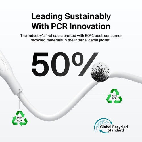 Belkin CAB021FQ1MWH USB cable 39.4" (1 m) USB A USB C White