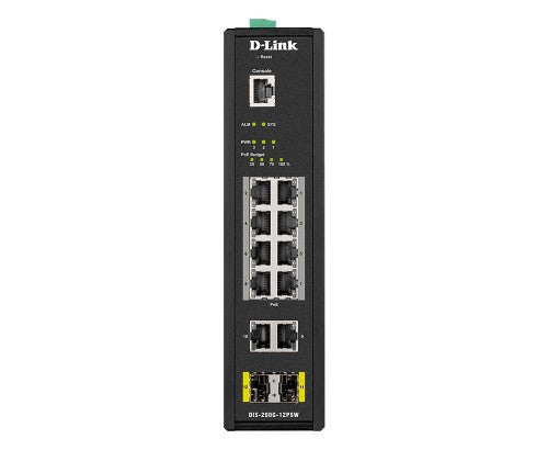 D-Link DIS-200G-12PSW network switch Managed L2 Gigabit Ethernet (10/100/1000) Power over Ethernet (PoE) Black
