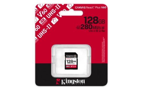 Kingston Technology Canvas React Plus 128 GB SDXC UHS-II Class 10