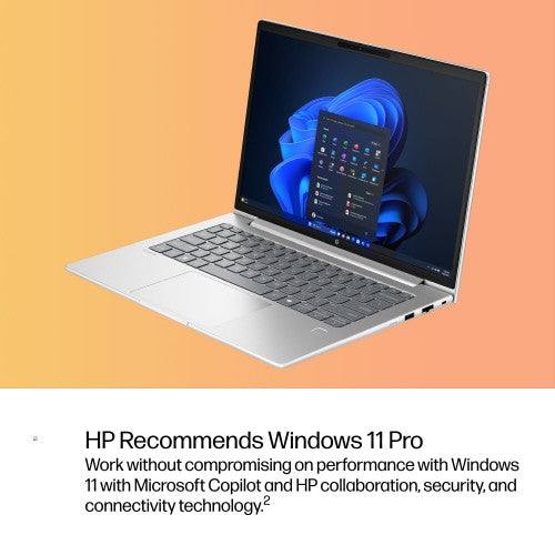 HP ProBook 4 G1iR 14 Intel Core Ultra 7 255U Laptop 14" WUXGA 32 GB DDR5-SDRAM 512 GB SSD Wi-Fi 6E (802.11ax) Windows 11 Pro Silver