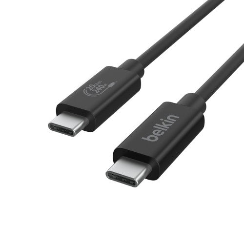 Belkin INZ004TT1.2MBK USB cable USB4 Gen 2x2 47.2" (1.2 m) USB C Black