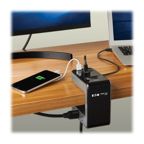 Tripp Lite TLP648UCBAM surge protector Black, Gray 6 AC outlet(s) 120 V