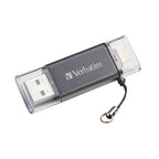 Verbatim iStore 'n' Go USB flash drive 64 GB USB Type-A / Lightning 3.2 Gen 1 (3.1 Gen 1) Gray