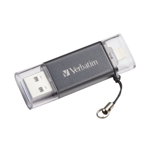 Verbatim iStore 'n' Go USB flash drive 64 GB USB Type-A / Lightning 3.2 Gen 1 (3.1 Gen 1) Gray