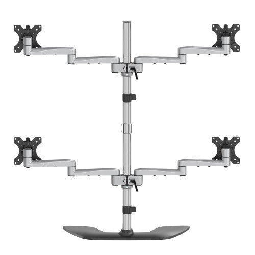 StarTech.com ARMQUADSS monitor mount / stand 32" Desk Black, Silver