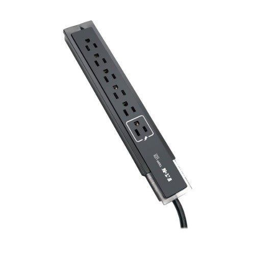 Tripp Lite TLP606SSTELB surge protector Black 6 AC outlet(s) 120 V 72" (1.83 m)