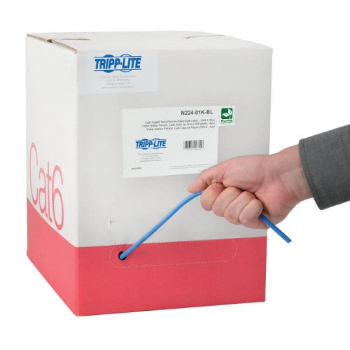Tripp Lite N224-01K-BL networking cable Blue 12000" (304.8 m) Cat6 U/UTP (UTP)